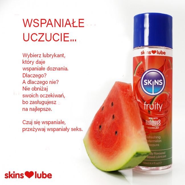 Jadalny żel ORZEŹWIAJĄCY ARBUZ, do seksu oralnego, waginalnego i analnego, naturalne aromaty, na bazie wody, 130 ml