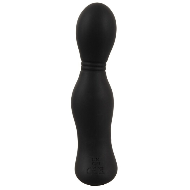 Masażer prostaty, silnie wibrujący, z rotującą główką i stymulacją krocza, 2 silniki, silikon, 13,7 cm / 11,7 cm wkładane, sterowany pilotem, wodoodporny IPX7
