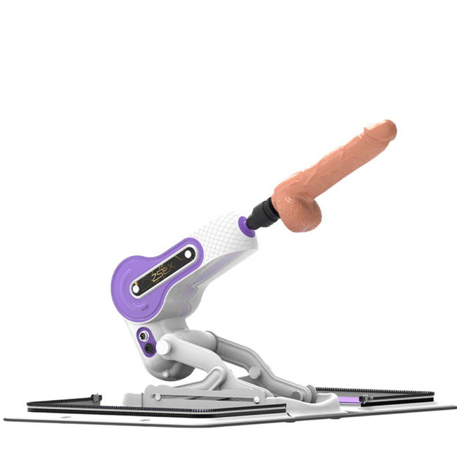 Mechaniczny kochanek – maszyna do seksu z wibrującym dildo 20 cm, z torbą 
