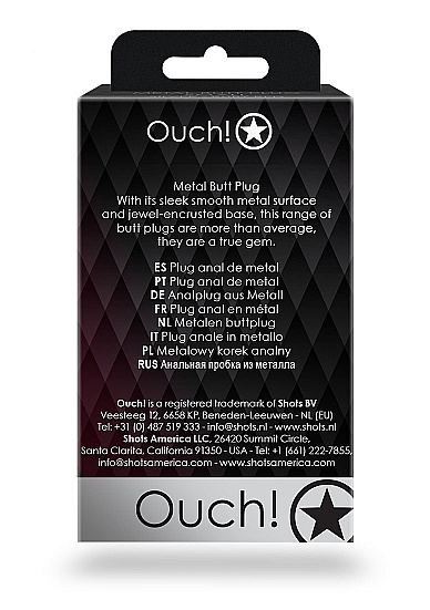 Korek analny Butt Plug srebrny rozmiar S 2,7 cm cm z kryształem serduszkiem