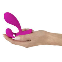 Uśmiech na spacerze – wibrator spacerowy, domajtkowy z dużą rowkowaną główką do punktu G i stymulatorem łechtaczki