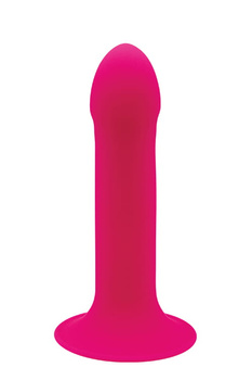 Termoplastyczne, różowe dildo z silikonu 16,5 cm z niezwykle silną przyssawką