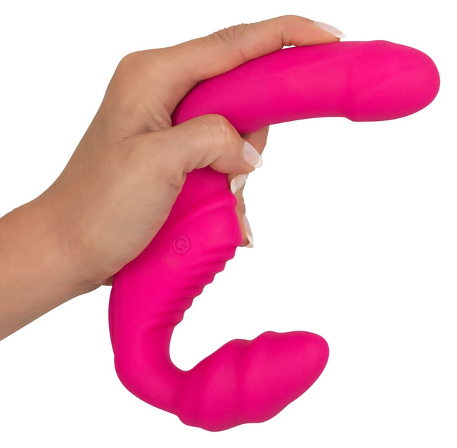 Silikonowy wibrujący strapon vaginalny bez uprzęży