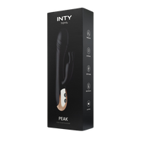 Mocny, czarny wibrator z królikiem z dwoma wypustkami w kształcie uszu królika, IPX6, dł. 20 cm