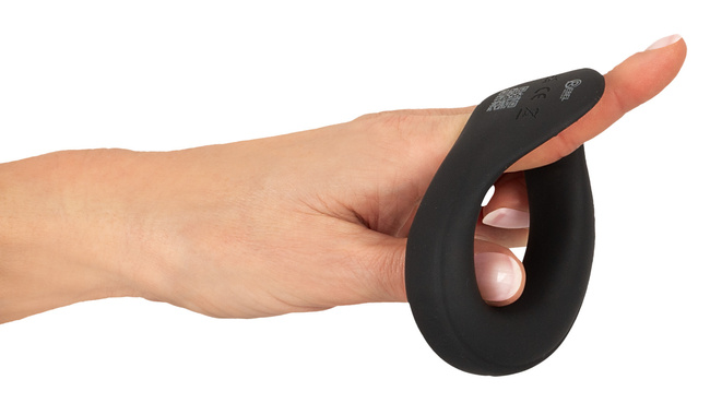 Wibrujący pierścień ring erekcyjny stymulacją jąder, 2 generatory wibracji, silikon, wodoodporny IPX7, Ø 4 cm (rozciągliwe)