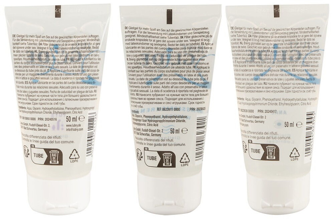 Just Glide – zestaw 3 lubrykantów wodnych 3x50 ml (Classic, Anal, Toylube)