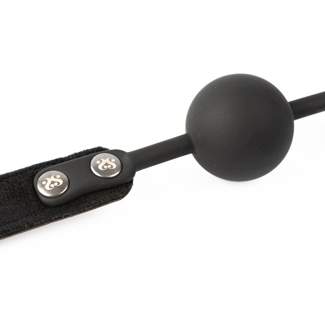 Miękki silikonowy pasek z knebelem kulkowym SEI MIO, soft BDSM, bondage