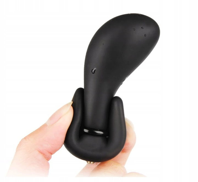 Pompowany,silikonowy plug analny z odłączaną pompką