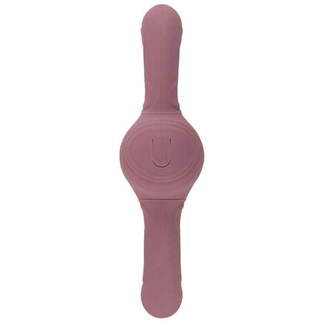 Wibrujący tytan – dildo dwustronne z ultrasilnymi wibracjami 