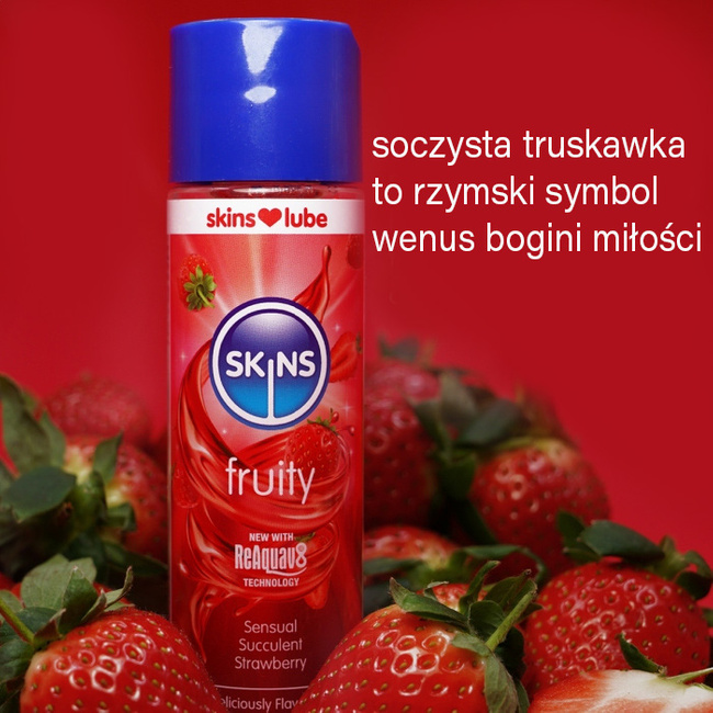 Jadalny żel ZMYSŁOWA TRUSKAWKA, do seksu oralnego, waginalnego i analnego, naturalne aromaty, na bazie wody, 130 ml