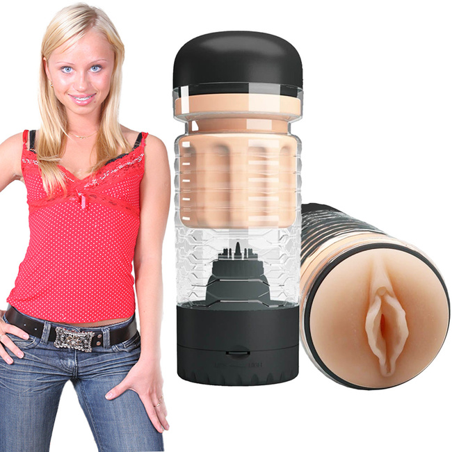 Wibrujący masturbator na wzór młodziutkiej ciasnej cipki Emily, na baterie