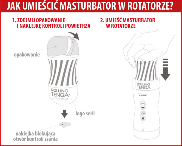 Rotator masturbatorów TENGA - Vacuum Gyro Roller - masturbator TENGA - GRATIS