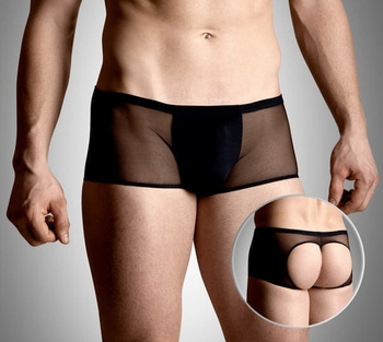 Szorty męskie z przeźroczystej siateczki