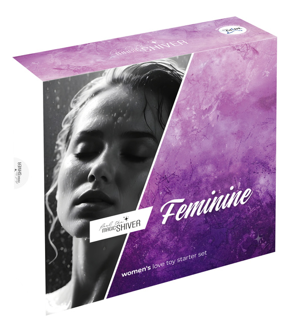Zestaw startowy dla kobiet , 4 elementy: masażer z wibracjami, plug anal, kulki waginalne i dildo z przyssawką
