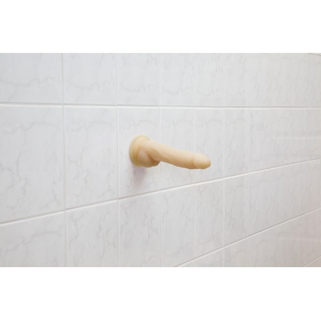 Posuwisto-rotujące dildo z przyssawką, wibrator do waginy i anusa, Platinum Cured Silicon, kolor czarny, 17,8 cm / 12 cm wkładane, rozmiar średni