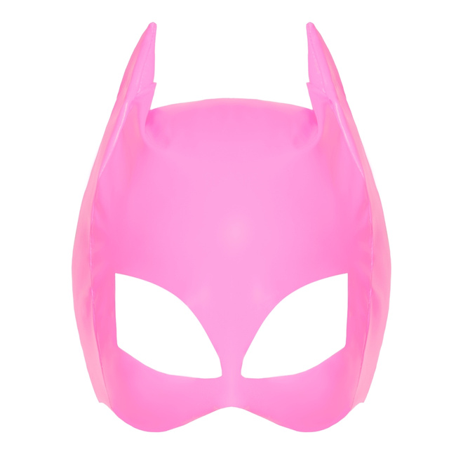 Lakierowa maska ​​na głowę Black Level - Vinyl Cat Mask S-L