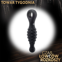 Wibrujący plug analny z wypustkami czarny