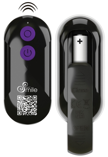 Uśmiechnięty wibrator spacerowy UNISEX analny do majtek, ze stymulacją krocza lub łechtaczki, na pilota, wodoodporny