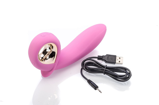 Pompowany korek analny z wibracjami (różowy)