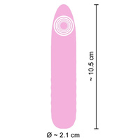 Liliowy prosty mini wibrator do kosmetyczki, do waginy i anusa, super silne wibracje, 10,5 cm, Cuties 5 generacji