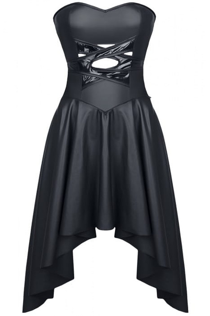 Sukienka z elastycznej eko skóry wiązana z tyłu DEMETER 