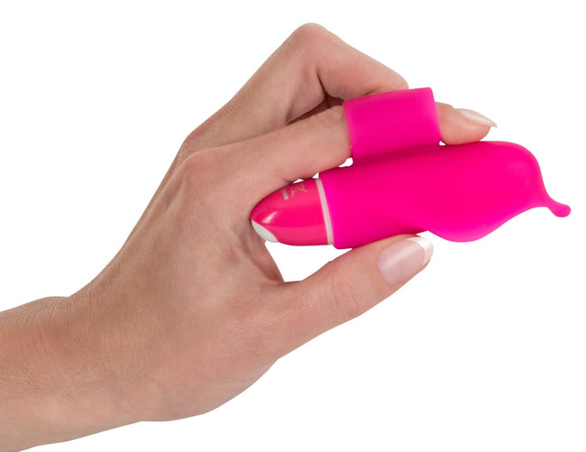 Różowy wibrator na palec w kształcie delfina