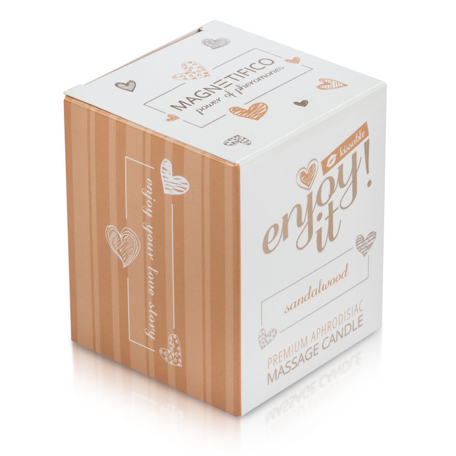 Świeca do masażu z feromonami o zapachu drzewa sandałowego  - 70ml świeczka