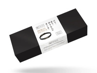 Czarny skórzany choker z 21 literami, pozwalającymi układać rożne słowa, skóra najwyższej jakości