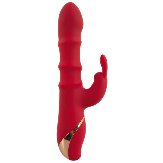 Wibrator z wirującą spiralą rozkoszy i króliczkiem do łechtaczki, bardzo silne wibracje, 23,7 cm, silikon 