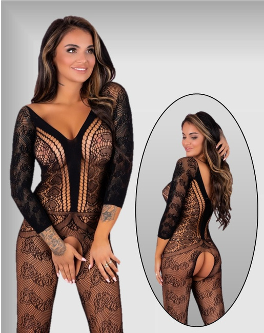 Bodystocking Cordill z otwartym krokiem