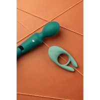 Dwustronna wibrująca różdżka, wibrator wand z wibrującą główką i wibrujące dildo z drugiej strony, 24 cm