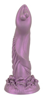 Zyfrik – złodziej rozkoszy. Fantasy dildo jak chochlik nie z tego świata. Silna przyssawka. Dł. 21,2 cm, wkładane 18 cm, Ø 4,9  cm