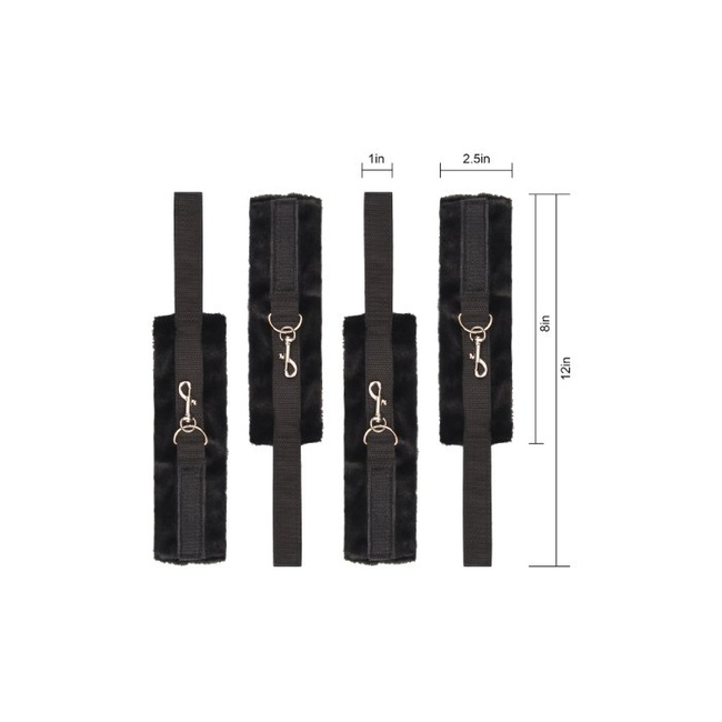 Pasy do unieruchamiania na łóżku soft bondage seria DELUXE BDSM