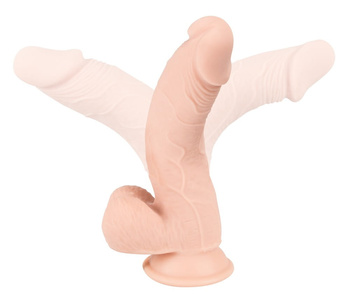 Realistyczne dildo z przyssawką Naturalna skóra 24 cm sztuczny penis