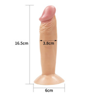 Realistyczne dildo z silną przyssawką sztuczny penis 17 cm