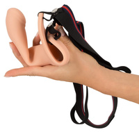 Pusty w środku strap-on z silikonu +5 cm