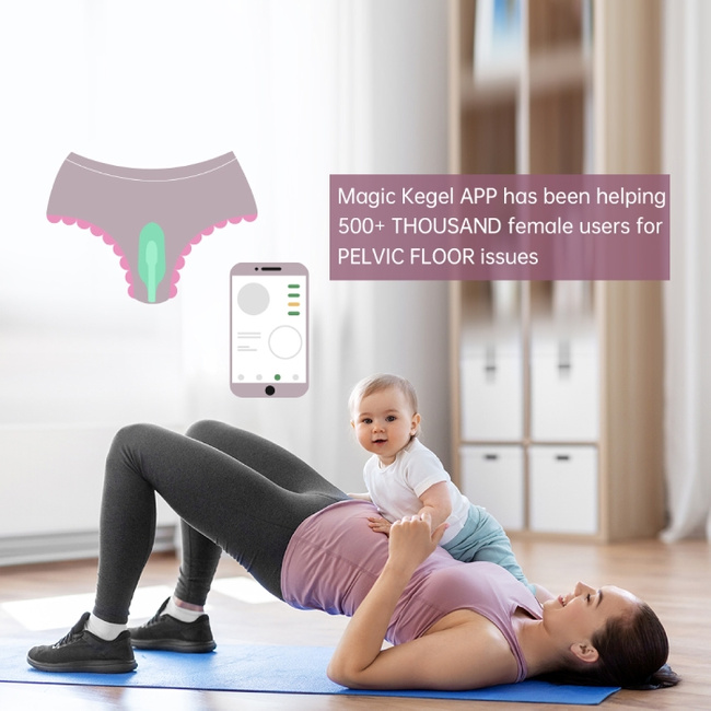 Jajeczko FitCute o podwójnym rozmiarze, responsywne, do treningu mięśni Kegla, sterowany smartfonem