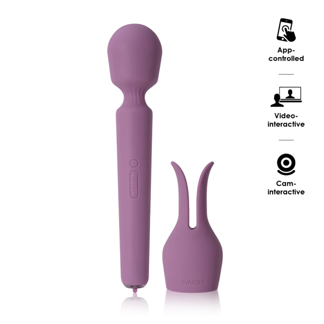 Różdżka do masażu z przystawką w kształcie króliczka 5 trybów wibracji funkcja grzania wand