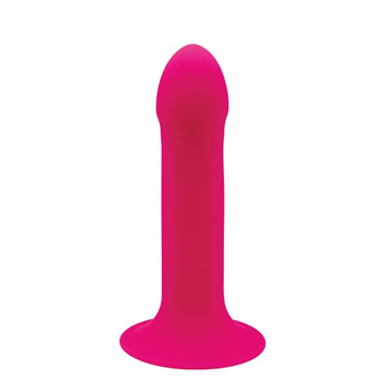 Dildo proste z silną przyssawką, termoaktywne, silexpan silikon, dwuwarstwowe, rozmiar średni 16,5 cm, kolor różowy