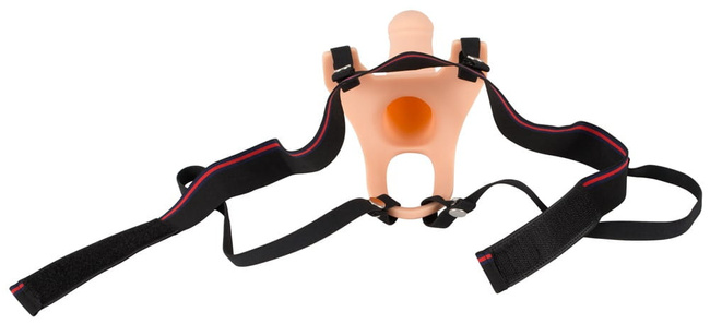 Pusty w środku strap-on z silikonu +5 cm