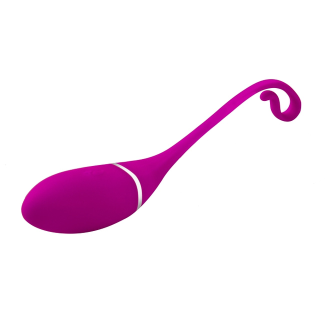 Wibrujące jajeczko spacerowe sterowane aplikacją Irena, purpurowe 7,5x3,5 cm