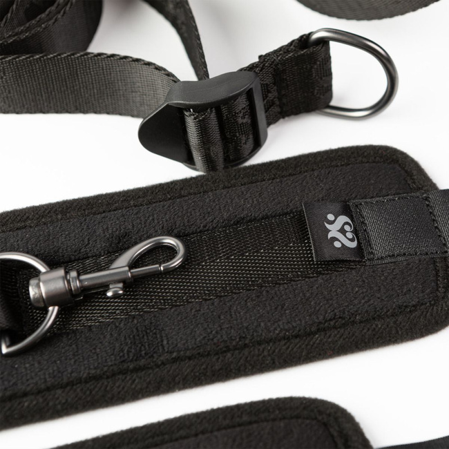 Uprząż do narzucania pozycji SEI MIO, zestaw pasów do unieruchamiania w komplecie zagłówek rogal,  soft BDSM, bondage