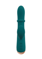 Wibrator z wędrującym pierścieniem i króliczkiem ze stymulacją pulsacyjną, 22,7 cm, silikon, 3 silniczki