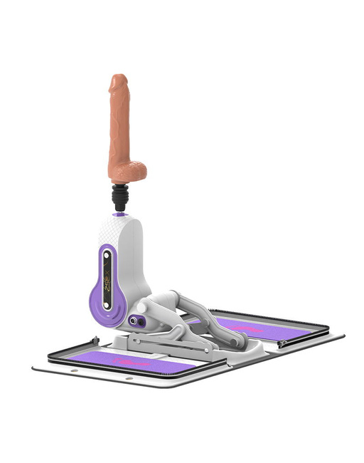 Mechaniczny kochanek – maszyna do seksu z wibrującym dildo 20 cm, z torbą 