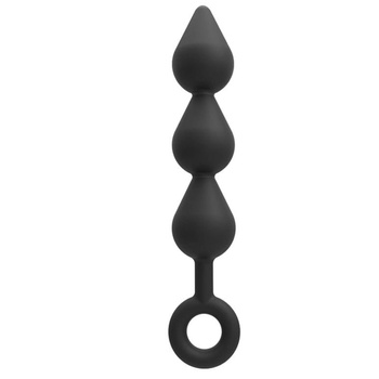 Trzystopniowe dildo analne z uchwytem 25,5 cm