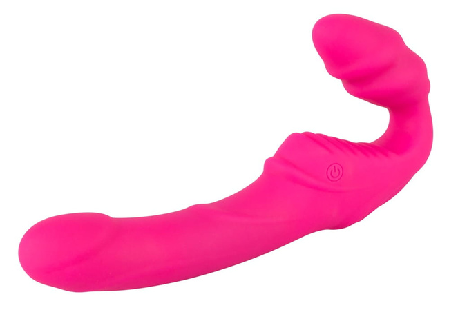 Silikonowy wibrujący strapon vaginalny bez uprzęży