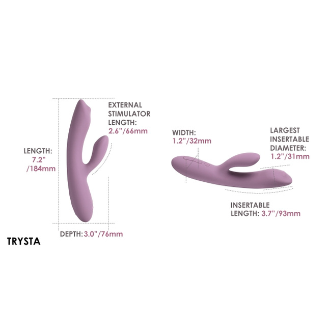 Wibrator z króliczkiem do łechtaczki, sterowany aplikacją, smartfonem, 18 cm, silikon, wodoodporny