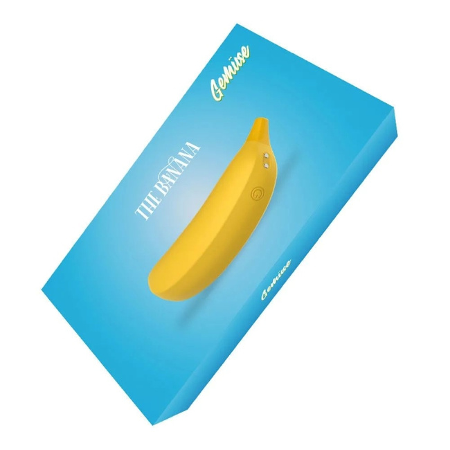 Ogrodek rozkoszy – rozkoszny wibrator banan, 10 wibracji, 15,7 cm, Ø36 mm, silikon, wodoodporny IPX5