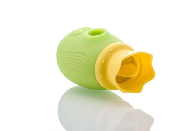 2w1 dwustronny masażer stymulator łechtaczki ssący + języczek