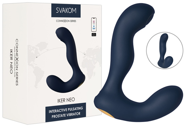 Masażer prostaty i krocza z wibracjami i pulsacją IKER NEO sterowany aplikacjami na smartfon cyberseks